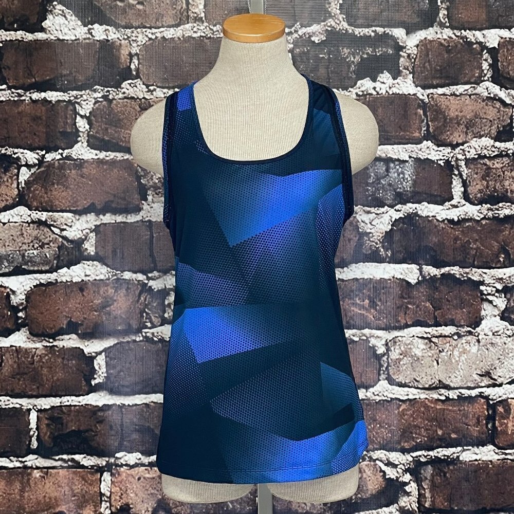 Gap Tank Top Blue Black Workout Yoga Athleisure Small